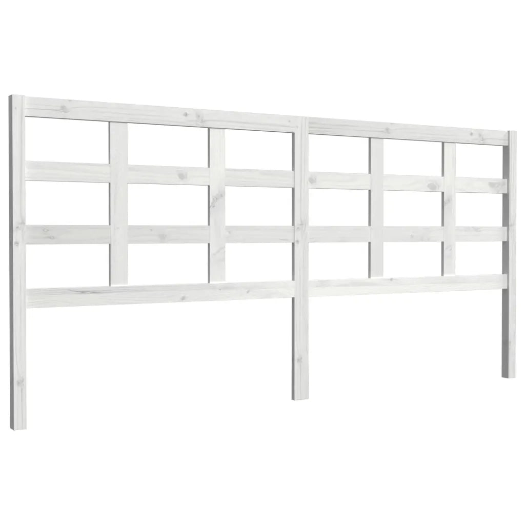 Testiera per Letto-Testata-Testiera Decorativa Bianca 205,5x4x100 cm Legno Massello di Pino 894401