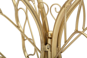 Console Butterfly 110x40x76 cm in Ferro e Vetro Oro