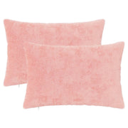 Federa 2 pz HEERLEN Rosa 50 x 75 cm Pelliccia di Coniglio Finta 911845