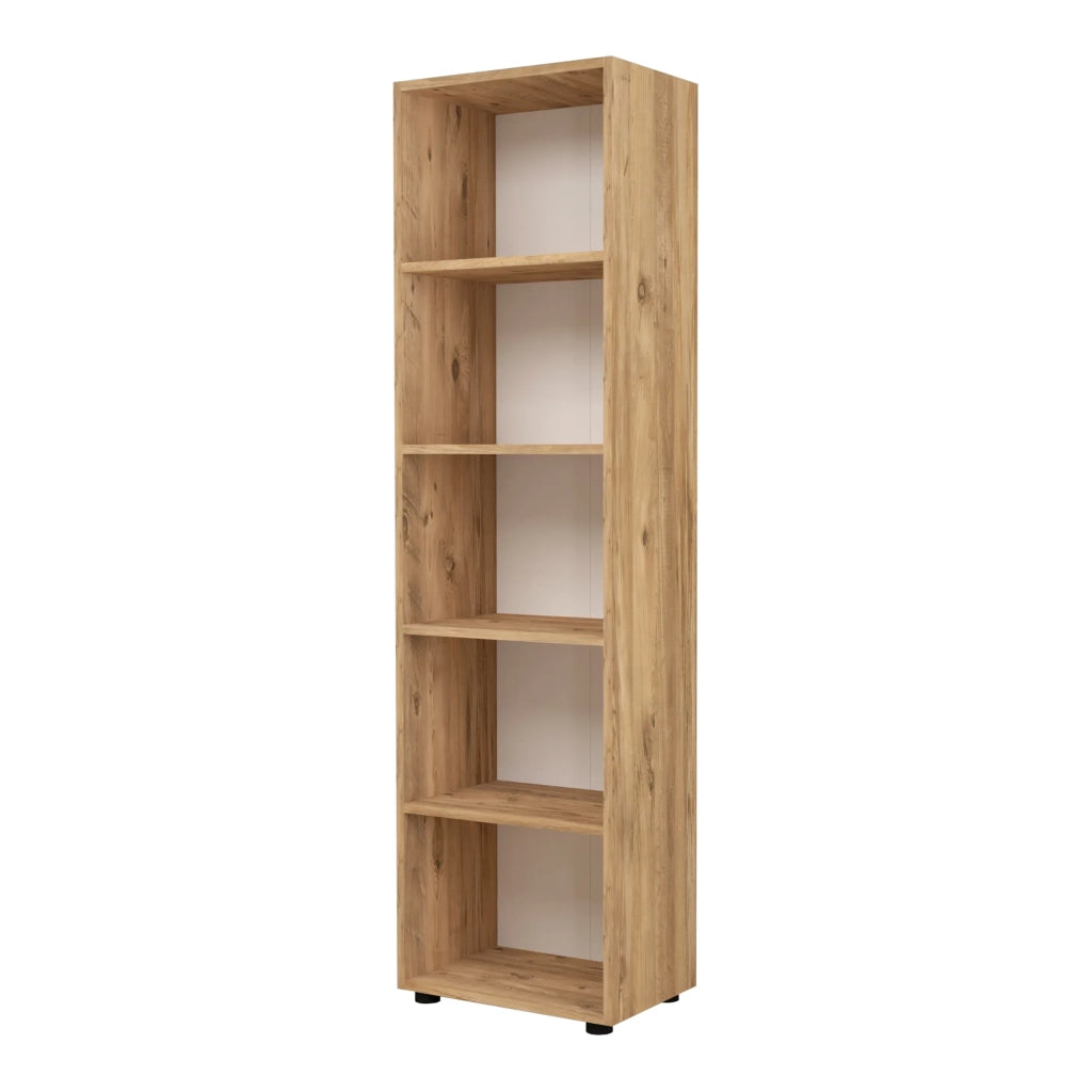Libreria a 5 ripiani 178 x 49 x 30 cm effetto rovere 03_0008997