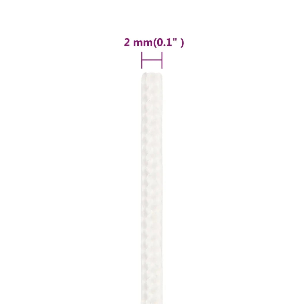 Corda Nautica Completamente Bianca 2 mm 250 m in Polipropilene