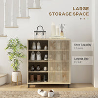 Mobile Scarpiera 12 Paia 80x40x93 cm in Legno Truciolare Naturale