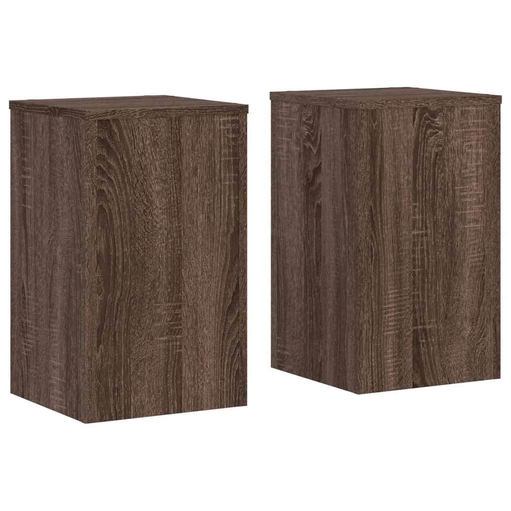 Portavasi mobili per fiori set da 2 legno ingegnerizzato marrone 02_0045319