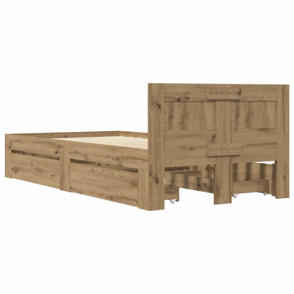 Struttura letto con testata Rovere Artigianale 80 x 200 cm 3429684