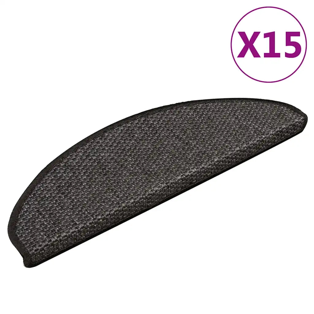 Tappeti Autoadesivi Scale Aspetto Sisal 15pz 65x21x4 Antracite 326873