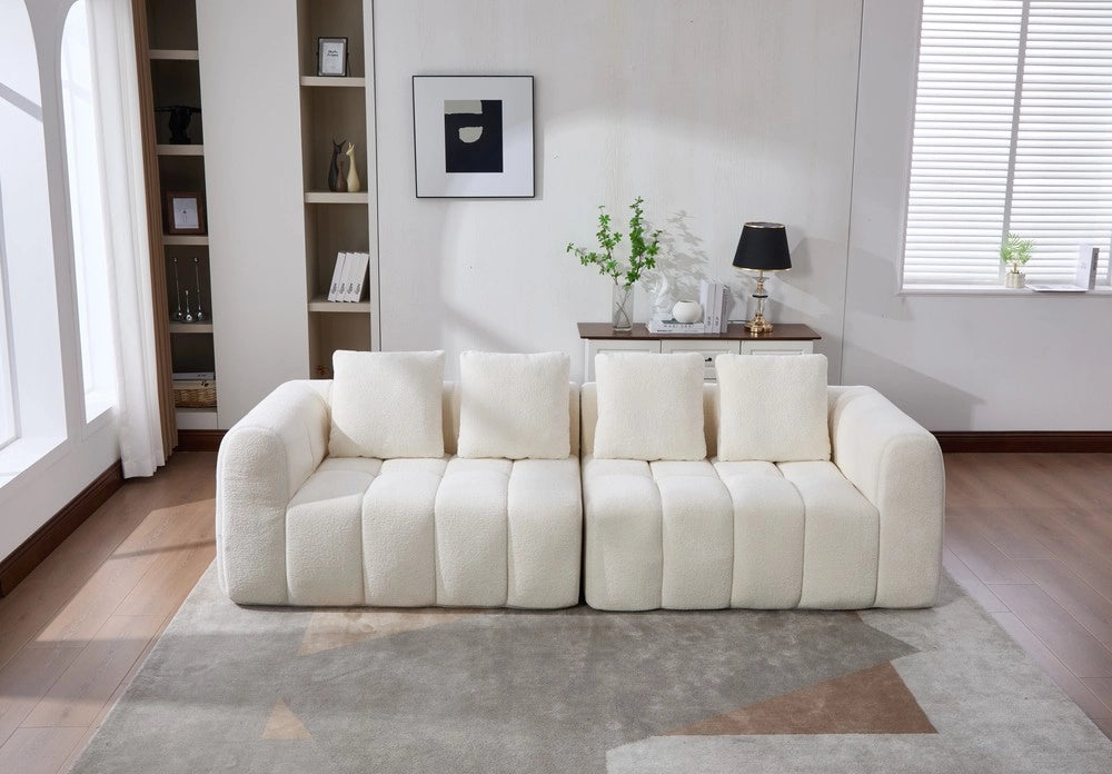 Divano 3 Posti con Braccioli ¨C Xylo ¨C Tessuto, 260x94,5x80 cm