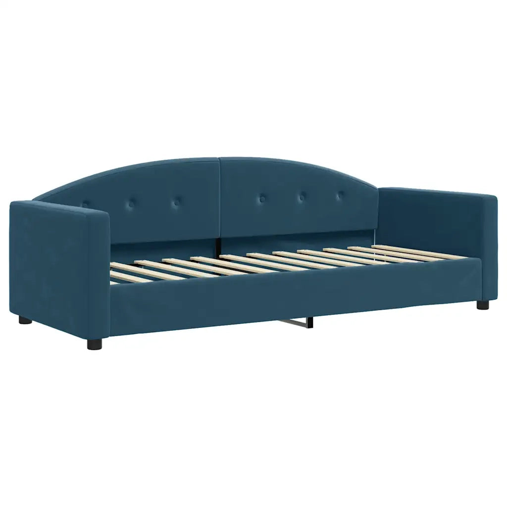 Divano Letto con Letto Estraibile Blu 80x200 cm in Velluto 3197293