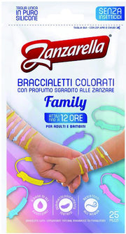 Zanzarella BRACCIALETTI ANTI-ZANZARA FAMILY 25 pz.
