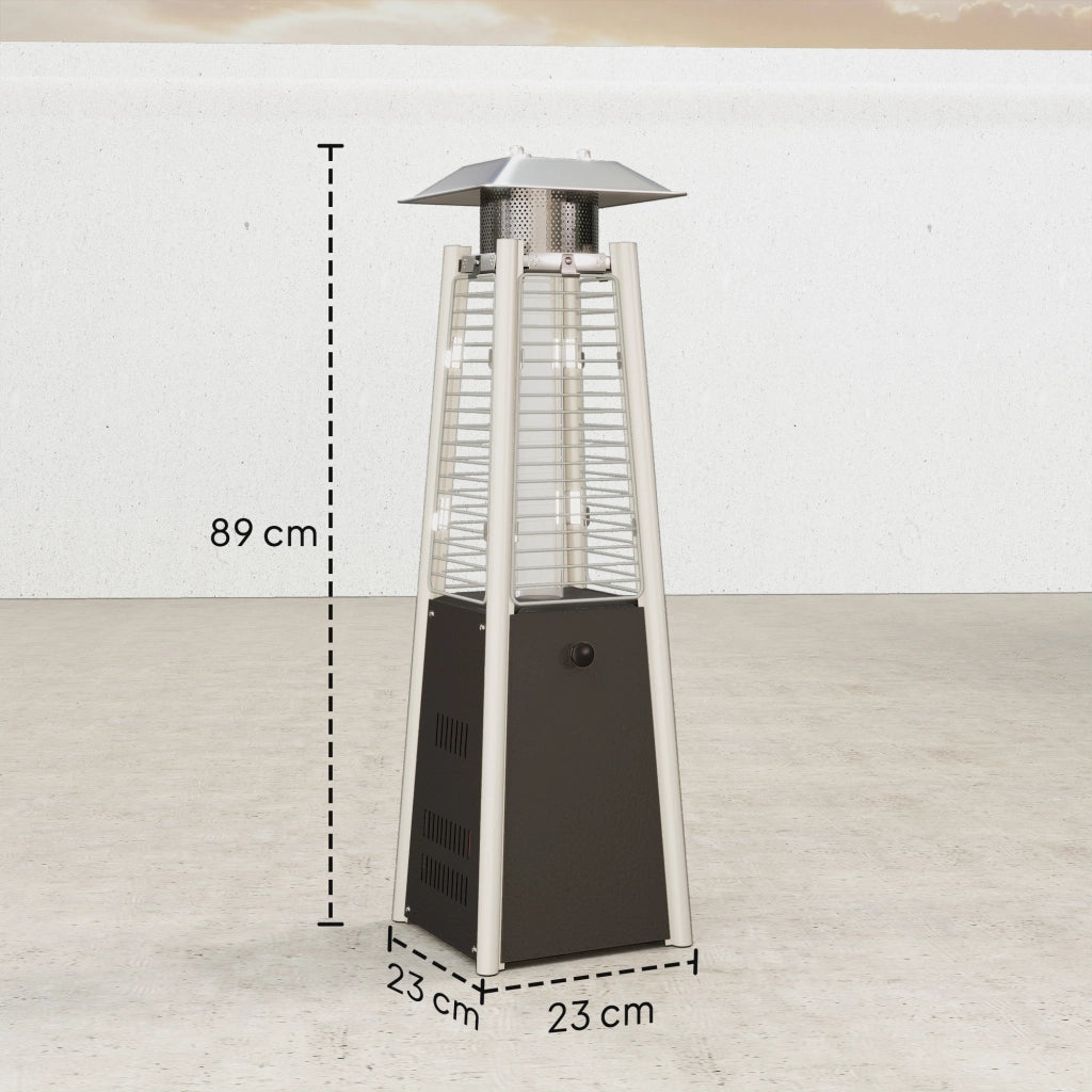 Stufa a Gas Butano Portatile 3000W ¨C zephmum ¨C Sistema Antivuelco, Accensione a Pressione, Colore Argento e Bronzo