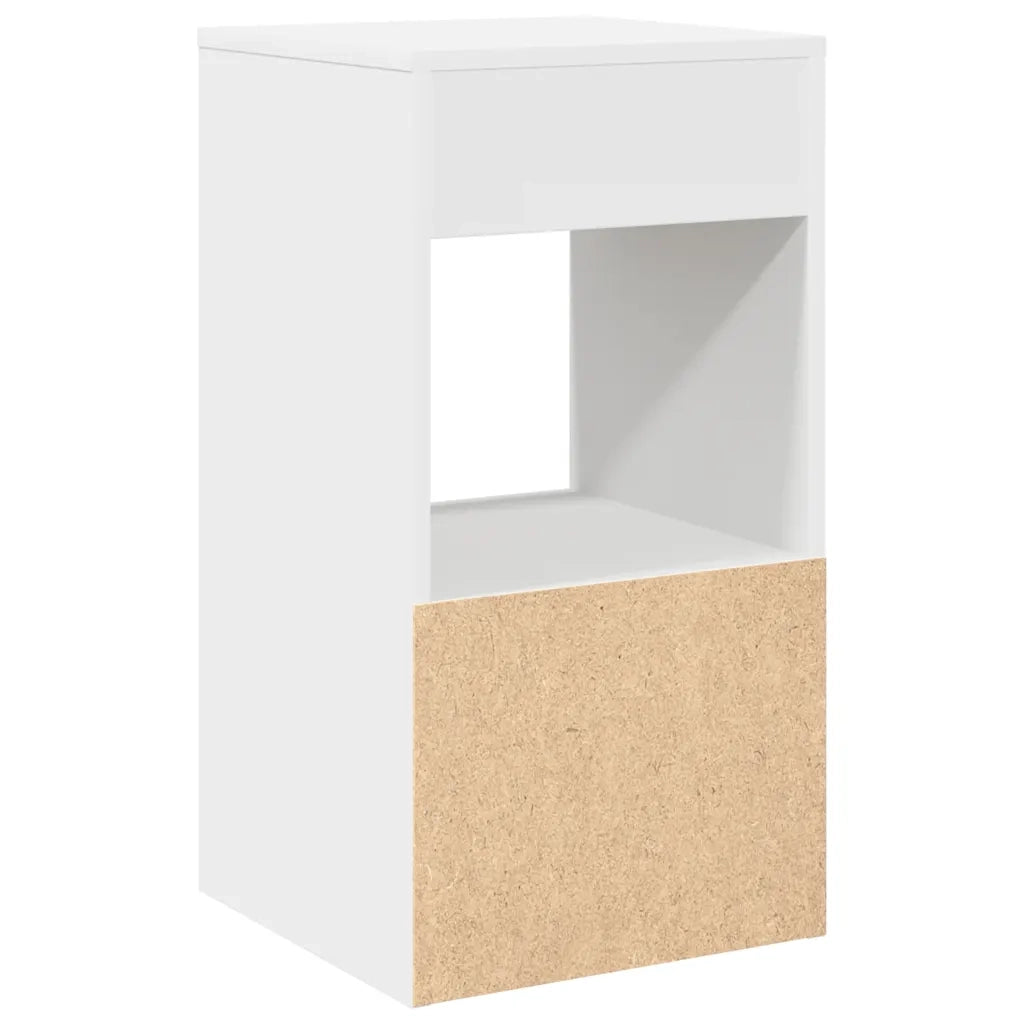 Set di 2 Comodini | Armadio da Notte | Mobiletto da notte con Cassetto Bianchi 35x34x66,5 cm
