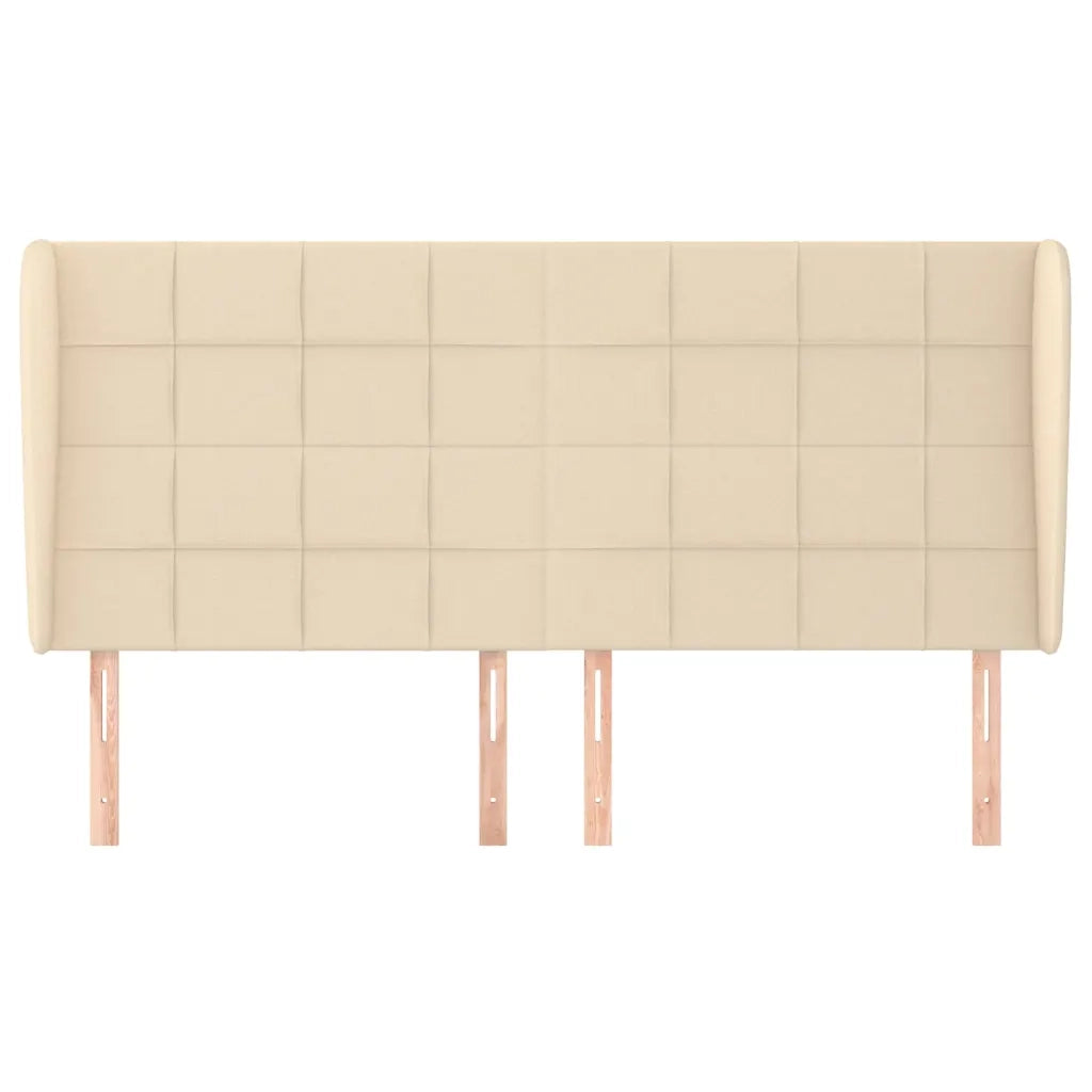 Testiera ad Orecchio Crema 163x23x118/128 cm in Tessuto 3117967