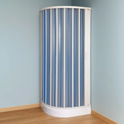 Box doccia soffietto semicircolare pvc guide estensibili aperture reversibili *** misure 78 x 78 cm, confezione 1
