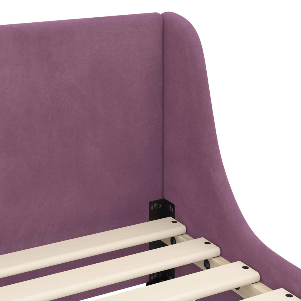Struttura letto bambini con testata-Giroletto per bambini Viola 80 x 200 cm Velluto 798308