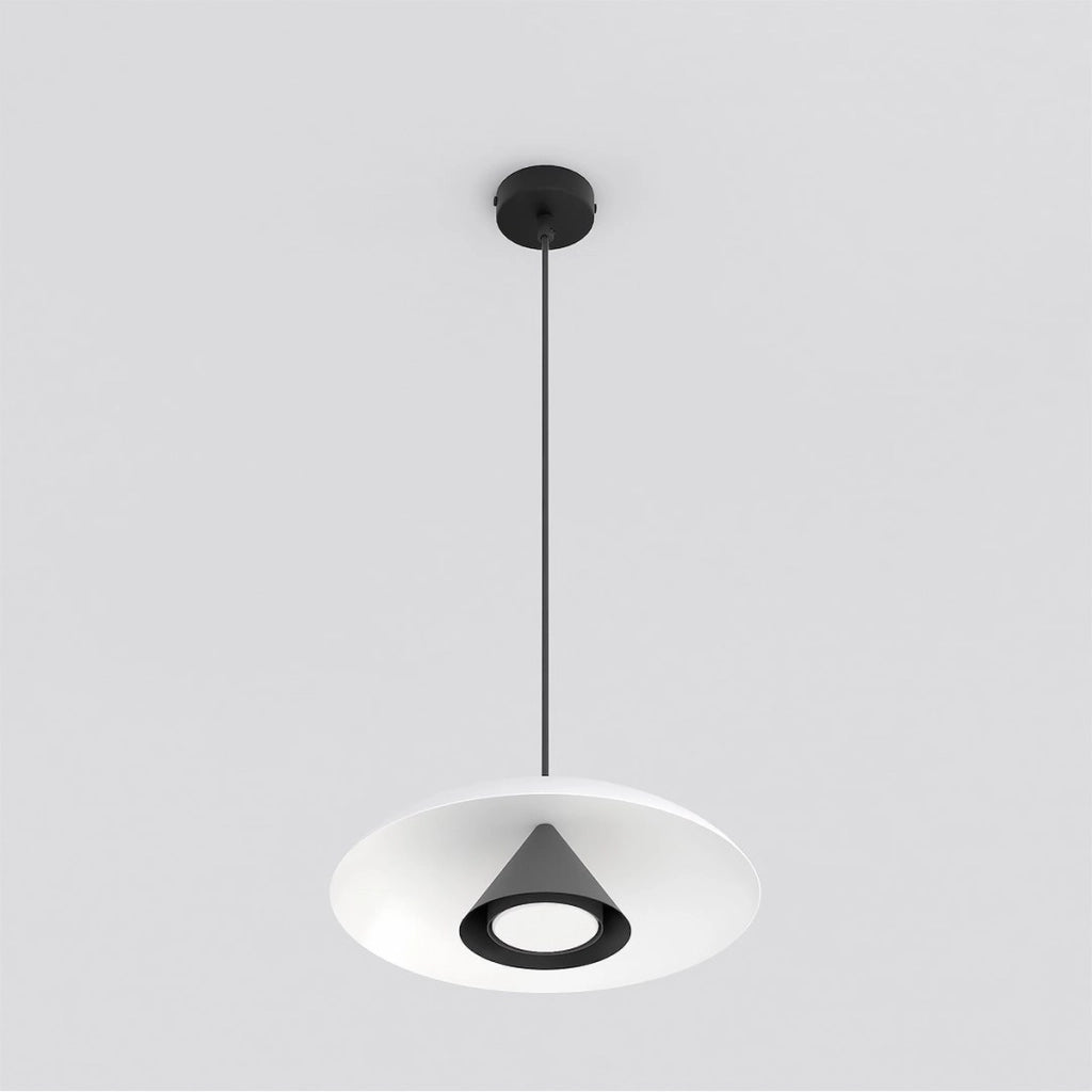 Lampada a sospensione Babel in acciaio bianco e nero