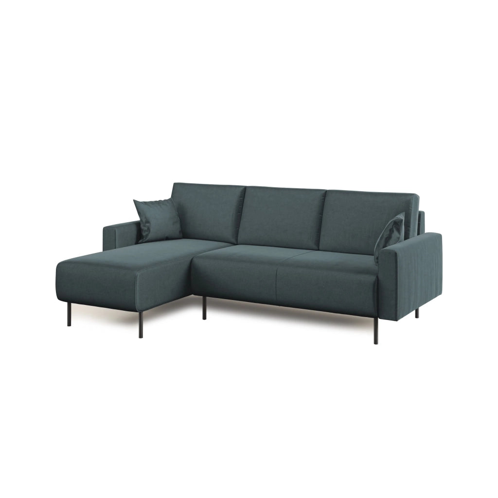 Arthur Divano moderno angolare in velluto morbido impermeabile T01 224 cm Sinistro petrolio 224 cm Sinistro petrolio
