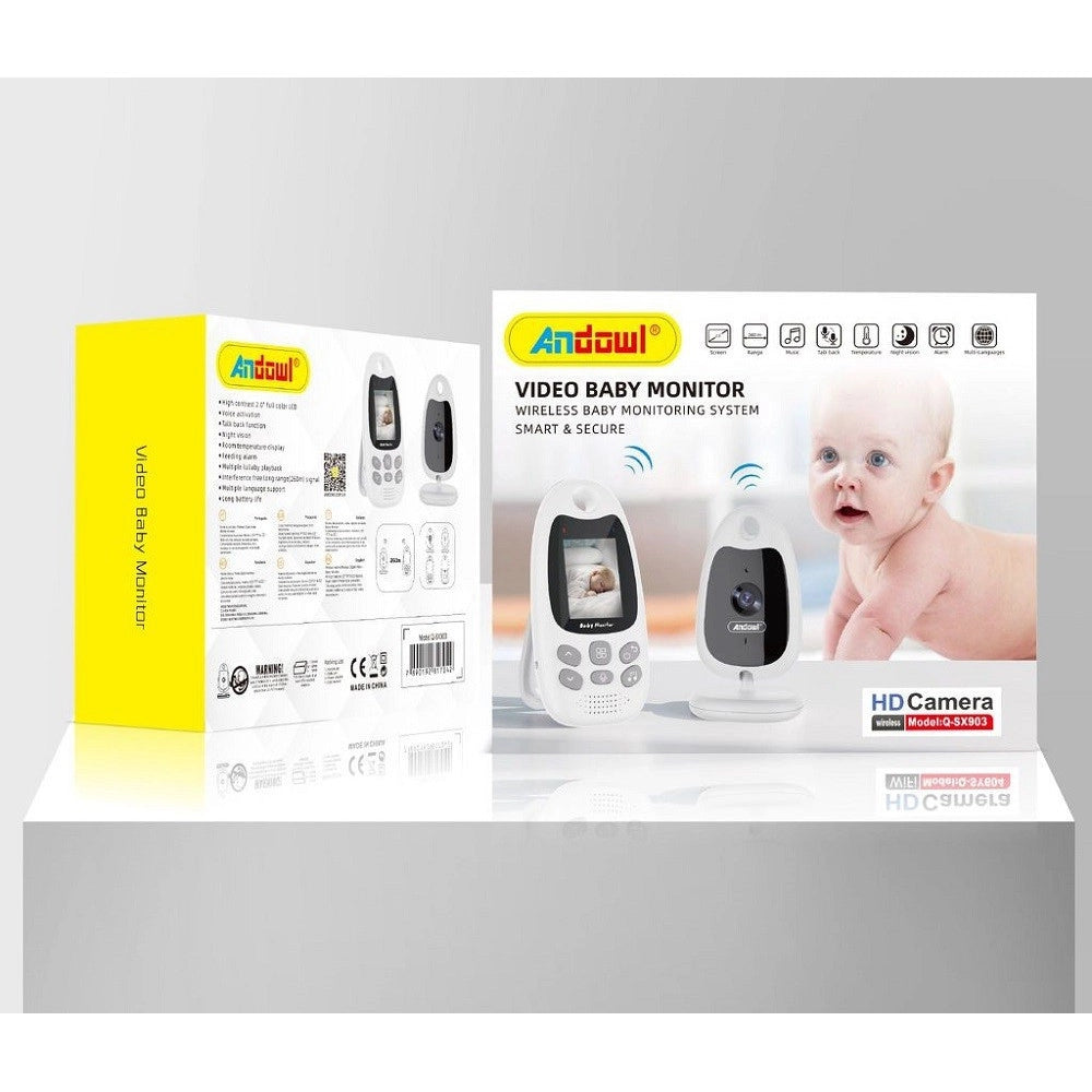 Trade Shop - Baby Monitor Wireless 2" Hd Monitoraggio Bambino A 2 Vie Bidirezionale Q-sx903 -