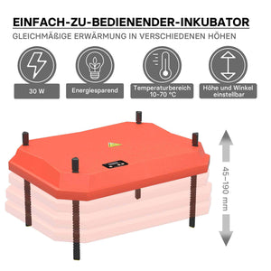 Fudajo Chioccia artificiale 30x40cm 30W Piastra termica per 25-30 pulcini, temperatura regolabile