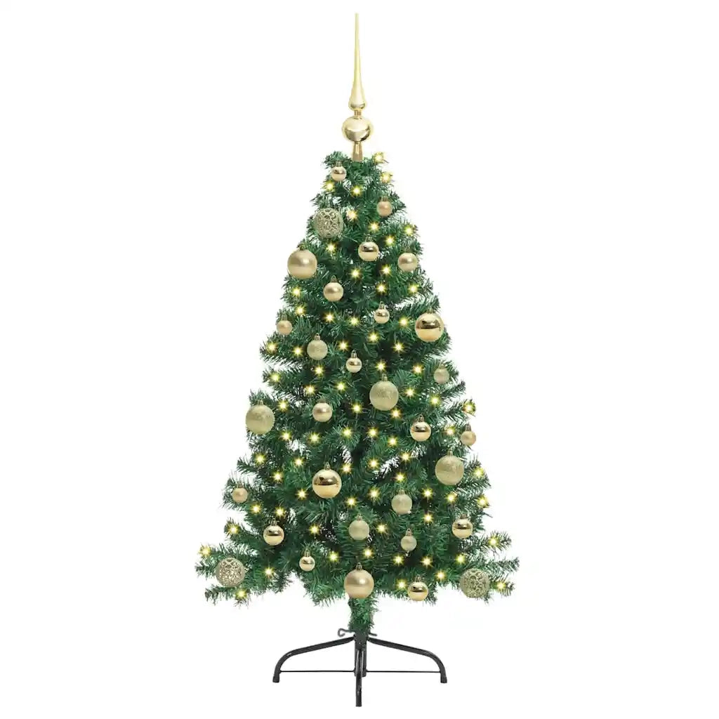 Albero di Natale | Decorazioni natalizie artificiale con luci integrate Verde 120 cm