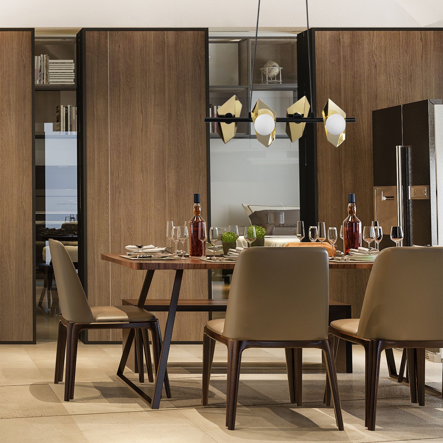 Lampada Da Soffitto App1412-cp Black Gold