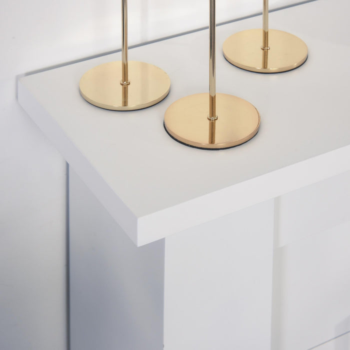 Camino Elettrico da Pavimento 102x30x95 cm Effetto Fiamma 2000W  Bianco