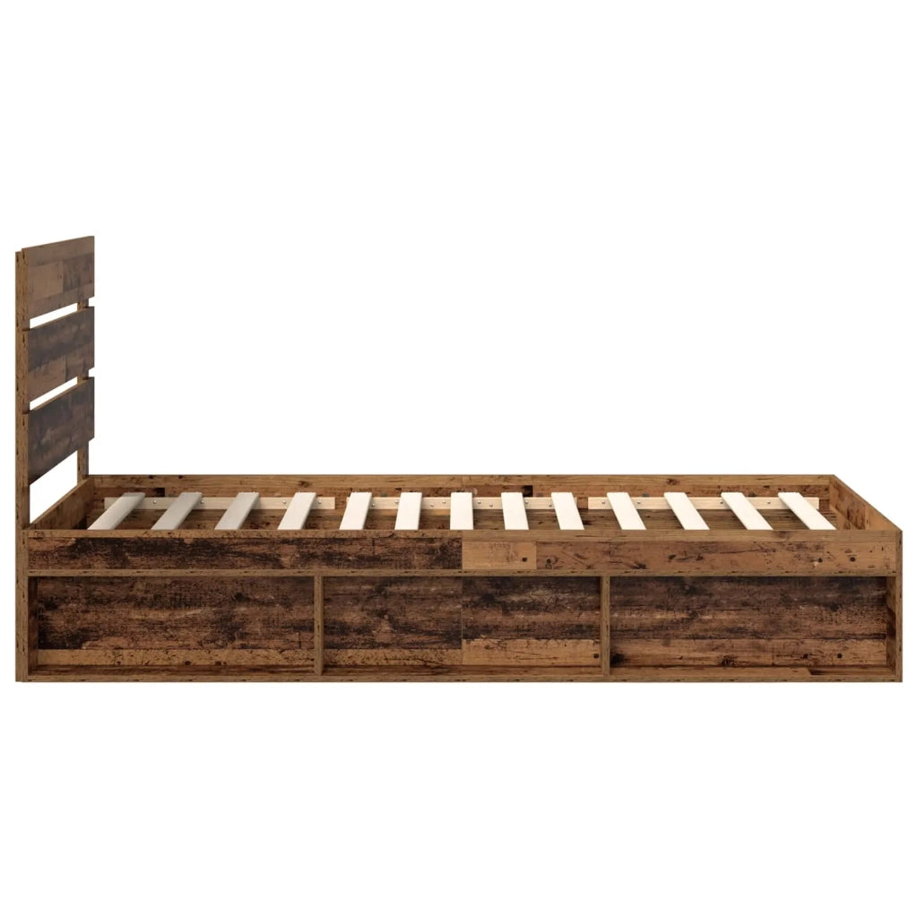 Struttura del letto-Giroletto Legno vecchio 90 x 190 cm Pino massello 459907