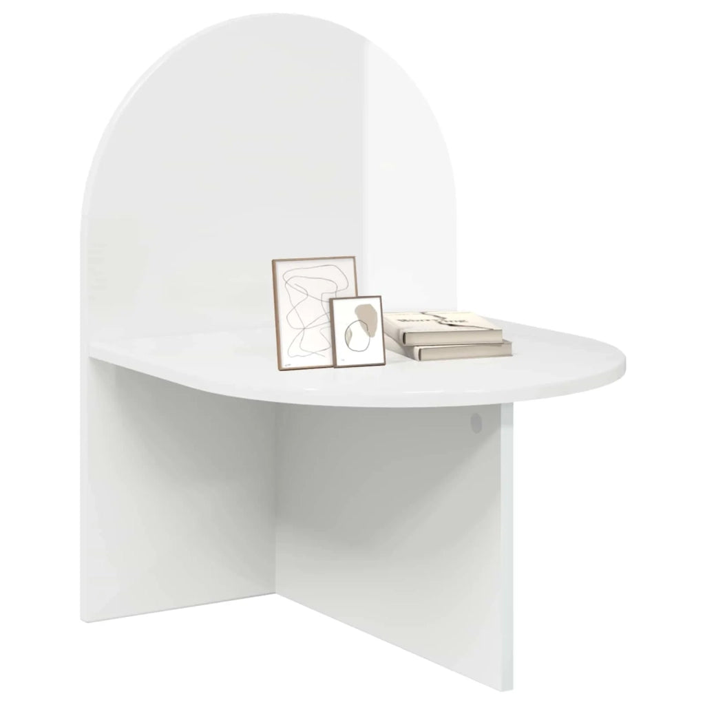 Comodino Bianco Lucido 48 x 49 x 65 cm Legno ingegnerizzato 8001121