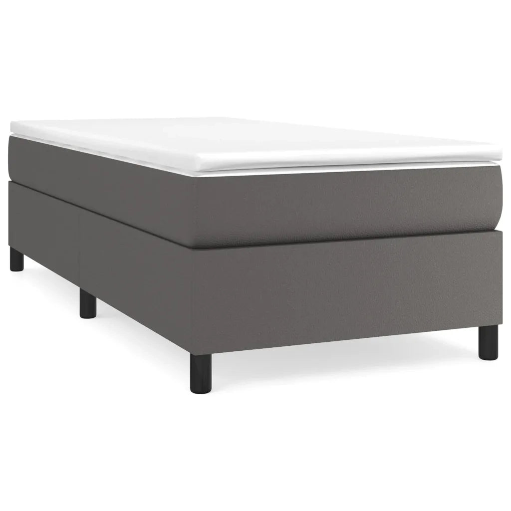 Struttura Letto a Rete a Molle-Giroletto Grigio 100x200 cm in Similpelle 751339