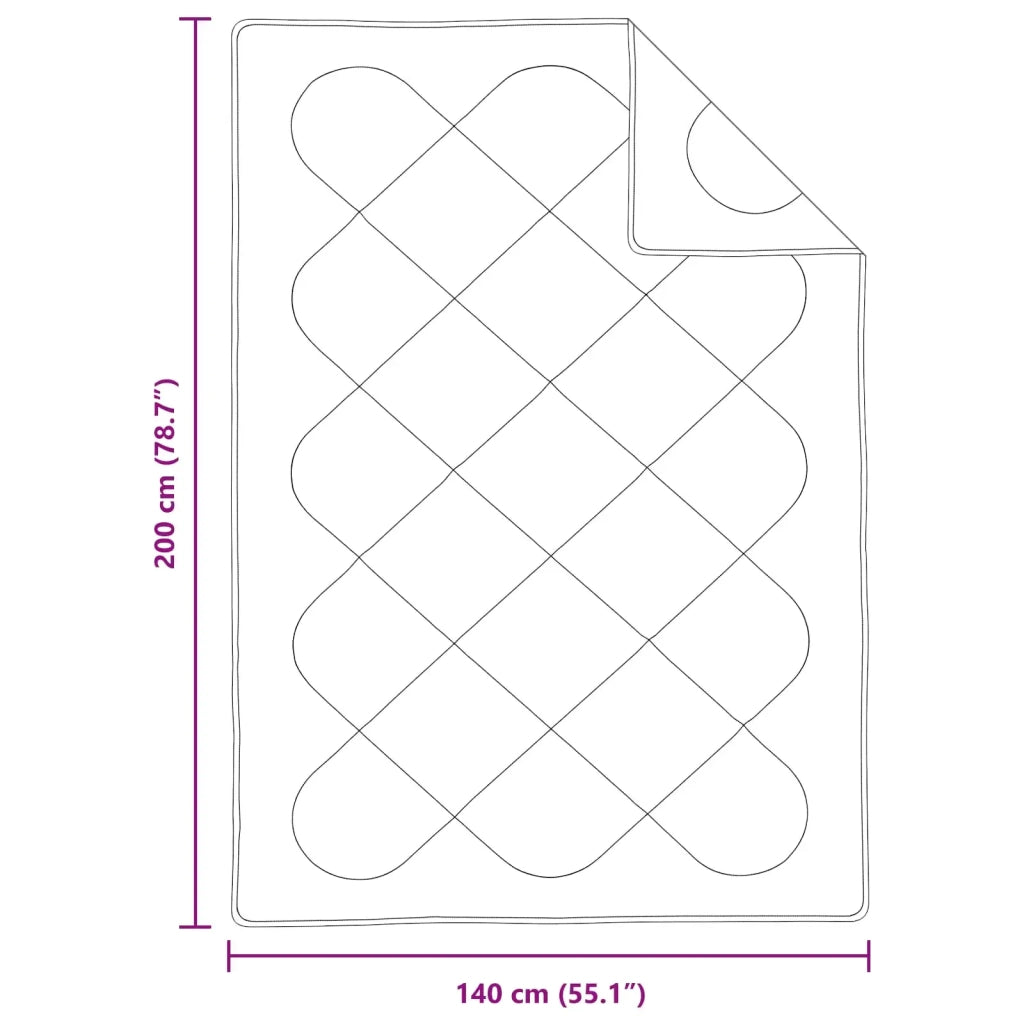 Piumone | Duvet per Tutte le Stagioni con cuscino 2 pz Bianco Microfibra