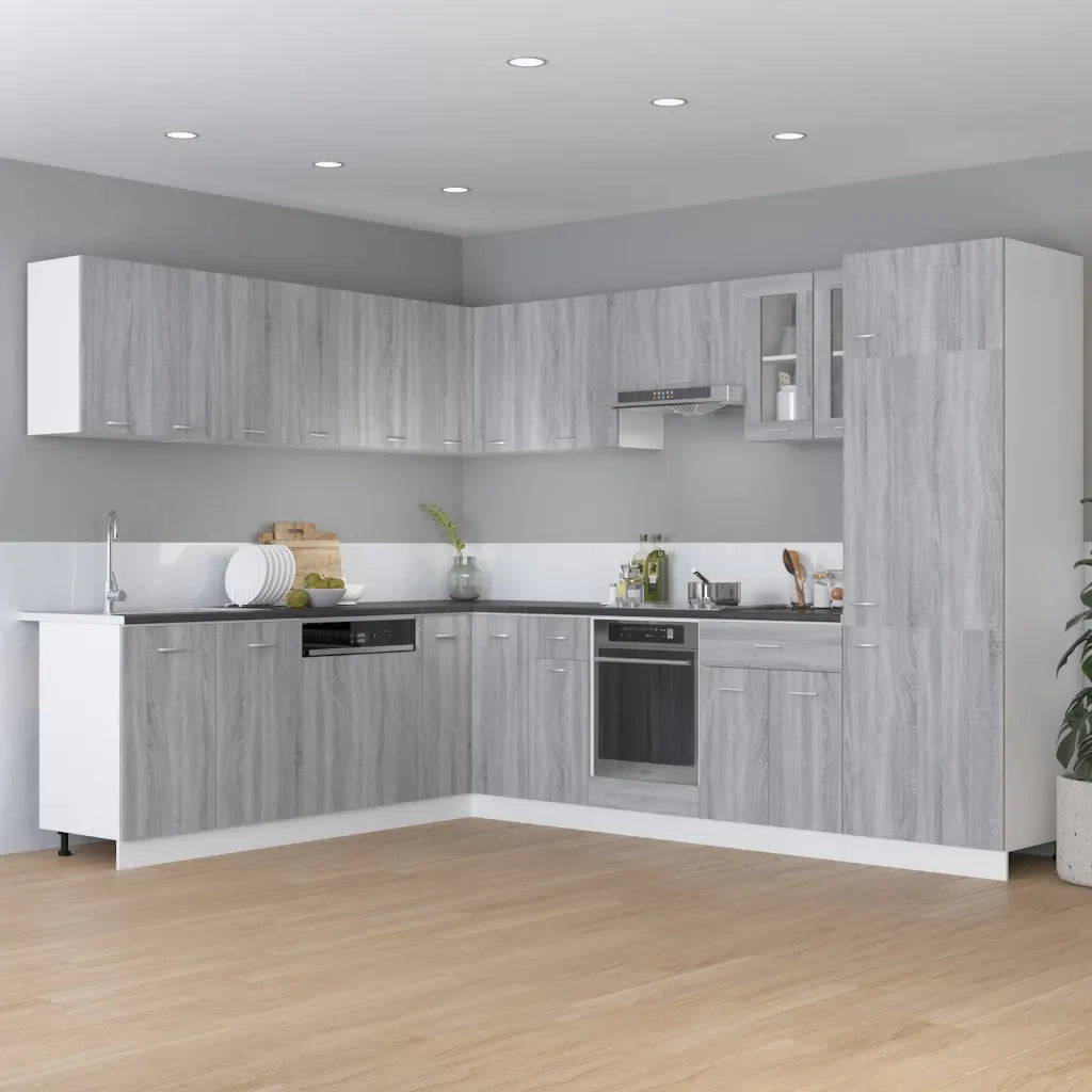 Armadio per Frigo Grigio Sonoma 60x57x207 cm Legno Multistrato cod mxl 78315