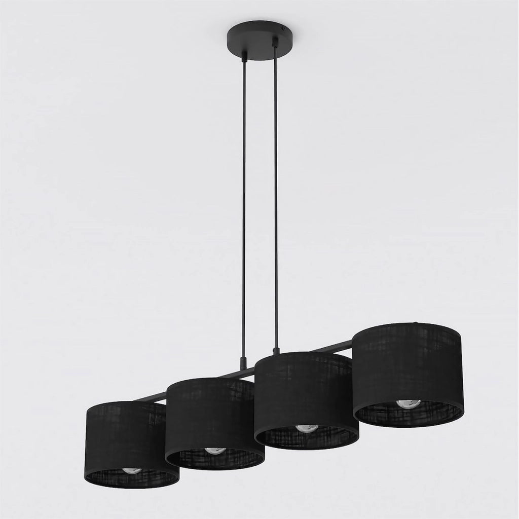 Lampada a sospensione ECO in acciaio nero opaco