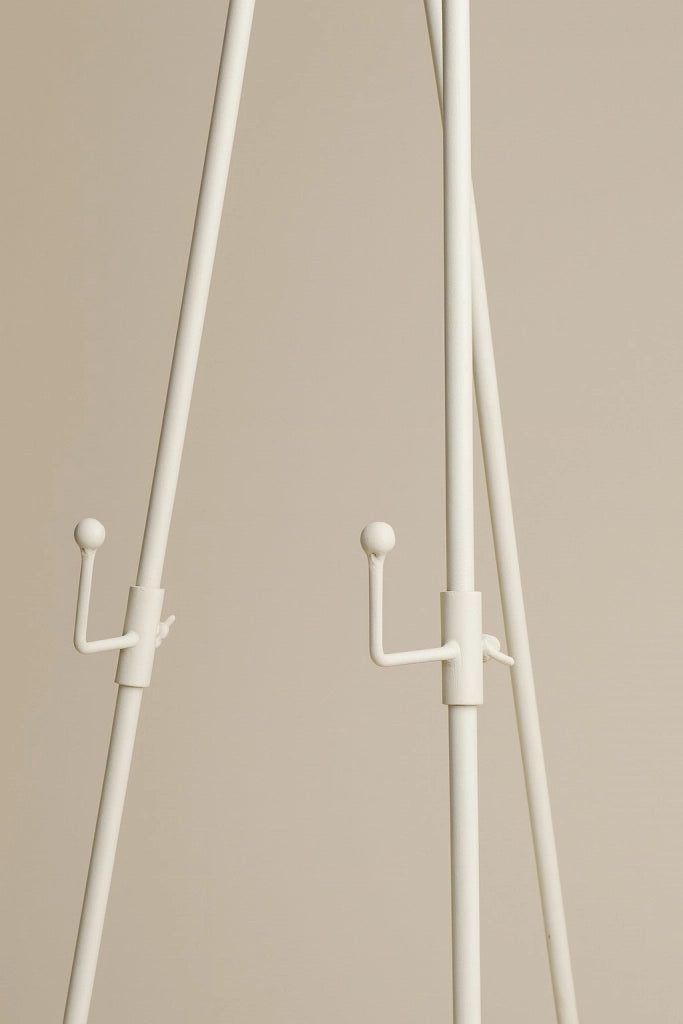 Biscottini Portaquadro in ferro battuto finitura bianca anticata L53xPR96xH150 cm Elegante