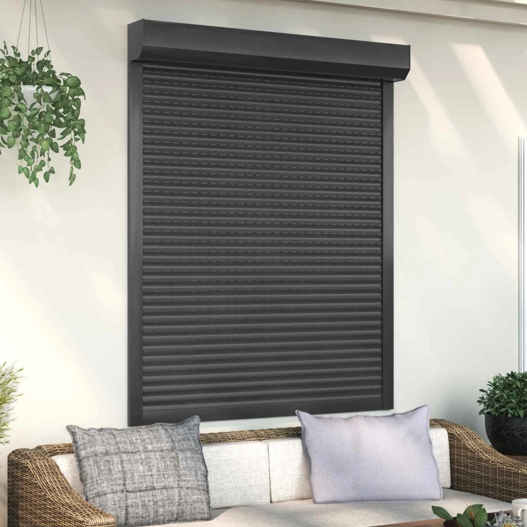 Persiana a rullo Antracite 120 x 150 cm Alluminio e poliuretano CFW5477015