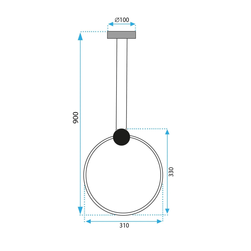 Lampada Da Soffitto Led App1392-cp Black 30cm
