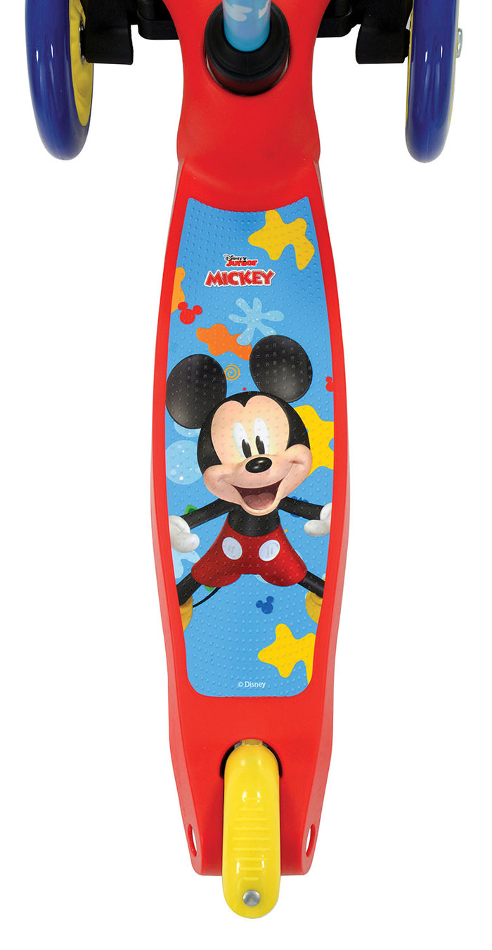 Monopattino Evolutivo a 3 Ruote con Cuscinetti ABEC-5 e Freno a Pedale Posteriore Disney Mickey Mouse Rosso