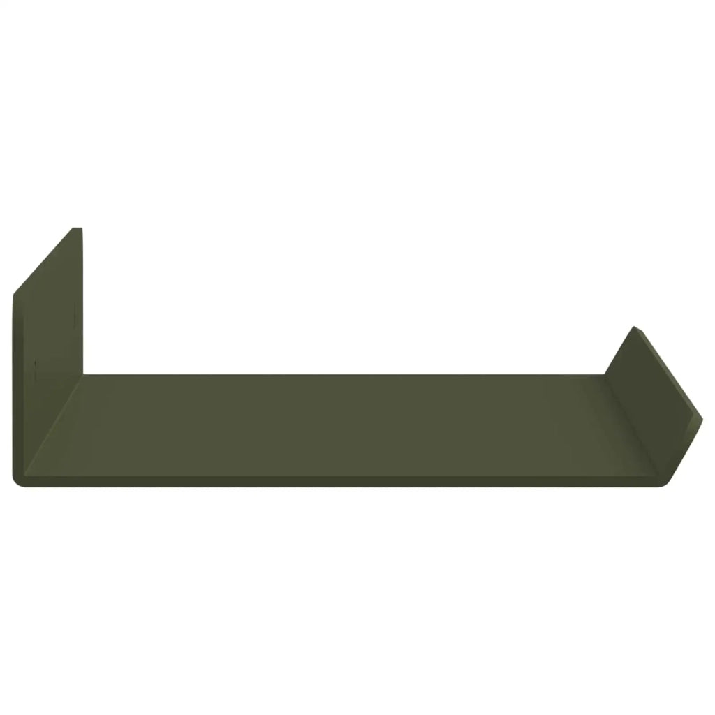 Mensola sospesa 2 pcs Verde oliva 30 x 9 x 2,5 cm Acciaio 8003944
