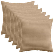 Federa 6 pcs HEERLEN Marrone 50 x 50 cm corduroy 910901