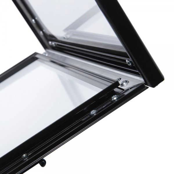 Leggio Menu per esterni Led Nero Ristoranti Alberghi Bed and Breakfast - 2 x A4 LED
