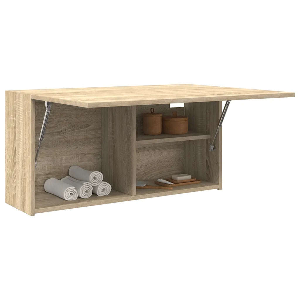 Mobile da Bagno a Parete Rovere Sonoma 80x25x40 cm Truciolato 860087