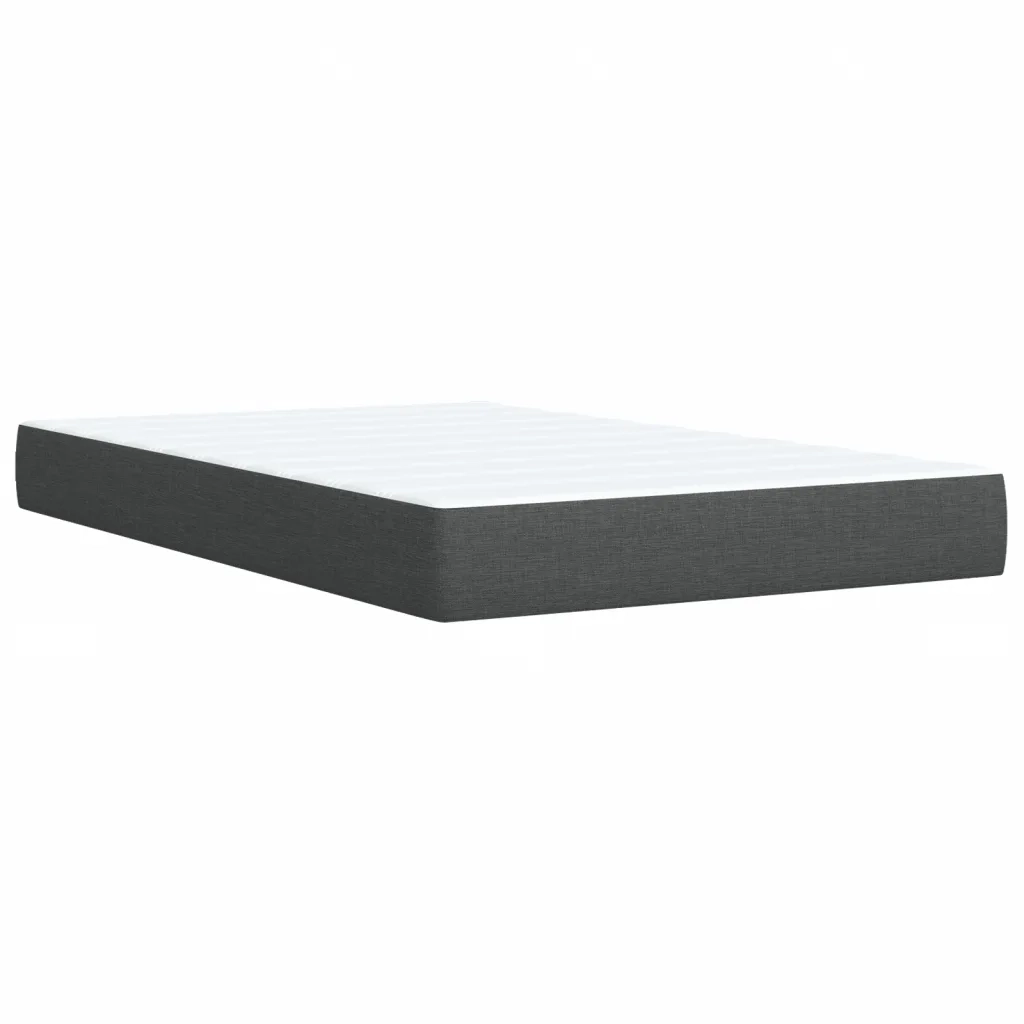 Giroletto a Molle con Materasso Grigio Scuro 120x200 cm Tessuto 3287029