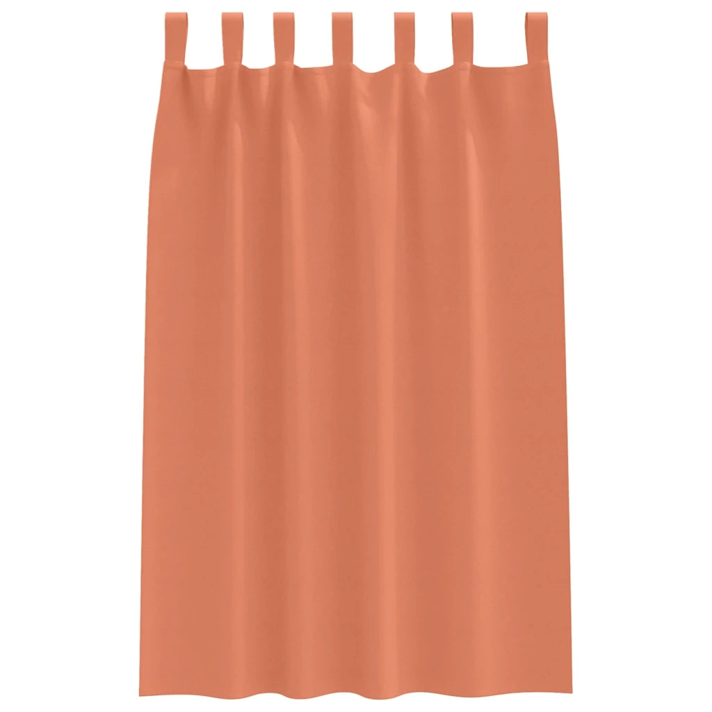 vidaXL Tende con tende 2 pcs Terracotta Poliestere
