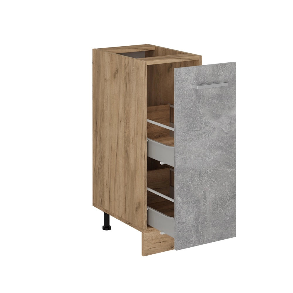 Vicco Armadio cucina dispensa alto Calcestruzzo 30 cm PL Marmo