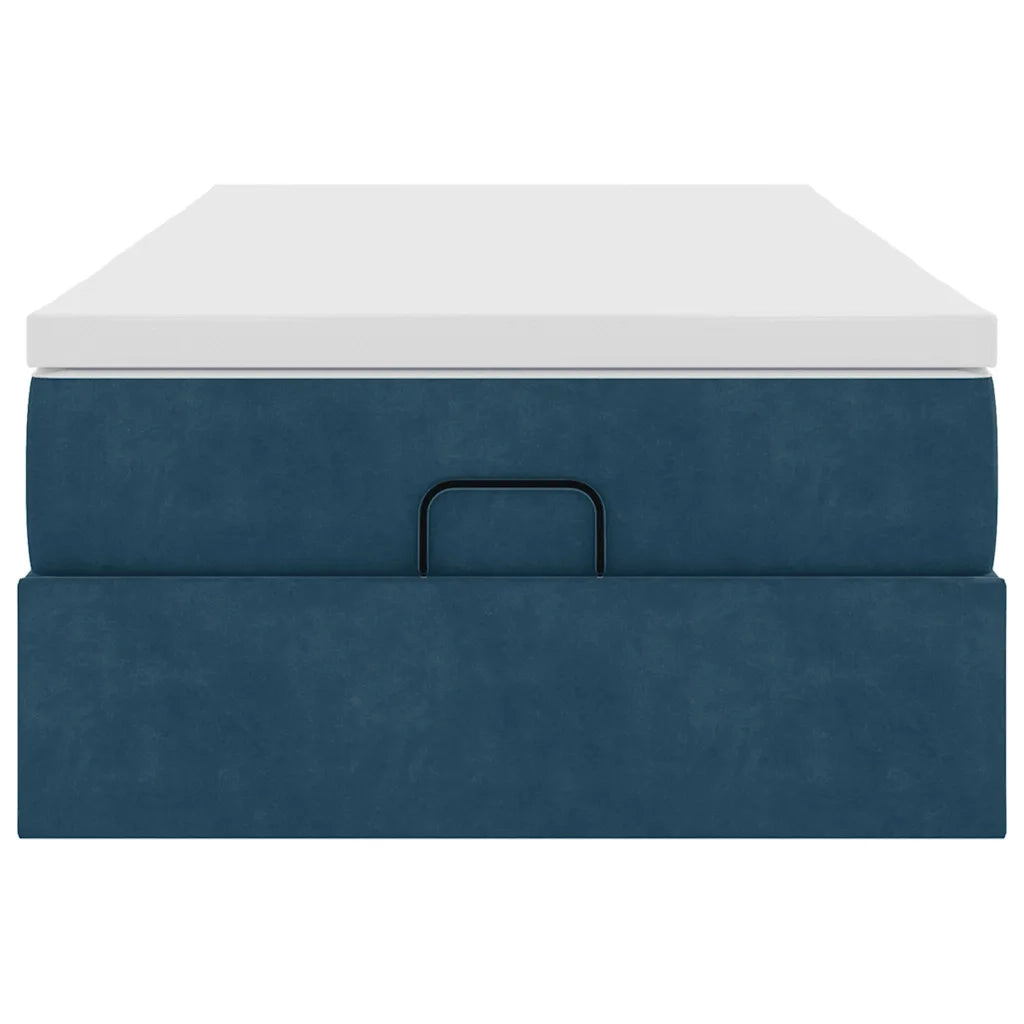 Struttura Letto Pouf con Materasso 100x200 cm Velluto 3311169