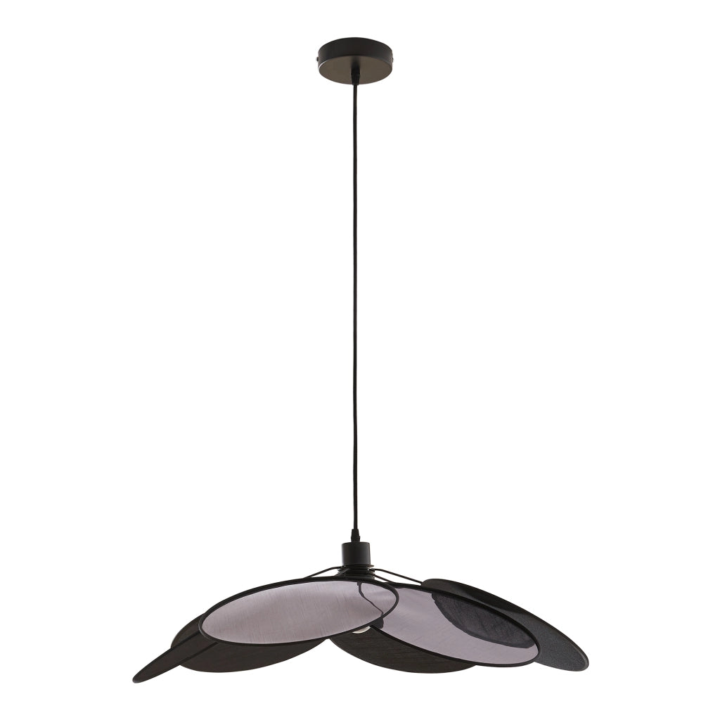Lampadario a Sospensione Blackwood con Paralume in Tessuto - Nero lux.pro