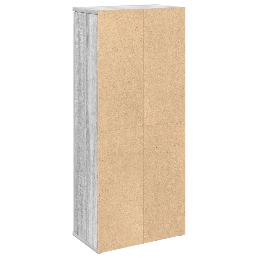 vidaXL Mobile da Bagno con Portarotolo Grigio Sonoma 39x22x90 cm