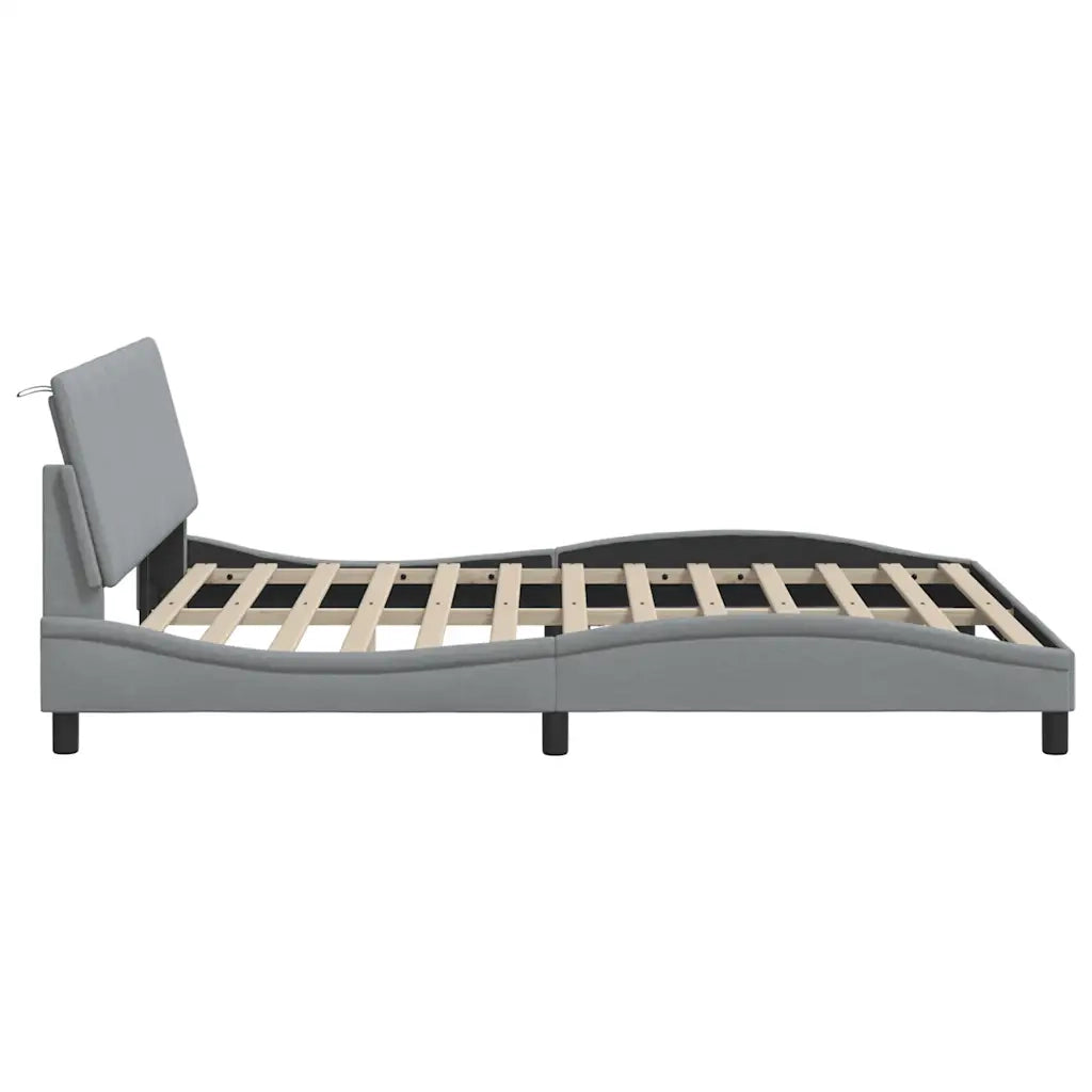 Giroletto senza Materasso Hanko Grigio Chiaro 160x200 cm Tessuto 3310398
