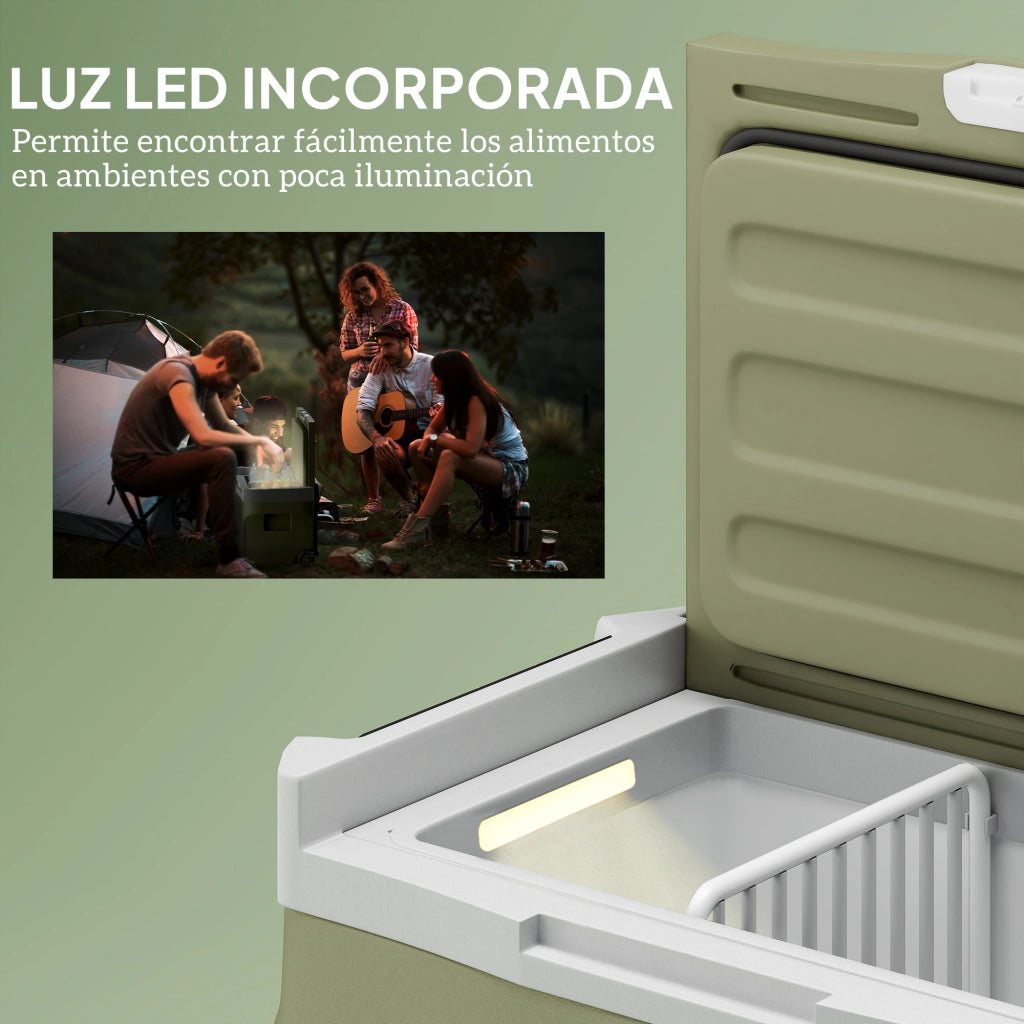Frigorifero Portatile Elettrico 30L 12V/24V ¨C zephmum ¨C Verde 61x39x41,5 cm