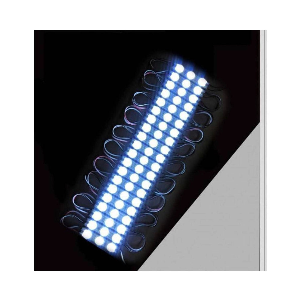 Trade Shop - Modulo Led 12v 20 Strisce 2835 Luce Bianco Ghiaccio 13000k Ip65 Abt-2835-6114-ff -