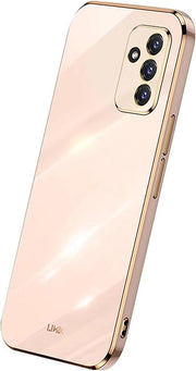 Hoesa TPU Premium per Samsung Galaxy A04s - Rosa - Protezione Schok con Elettroimpronta - Anti-Scalfittura - Alta Qualità - Protegge il Telefono dai Colpi