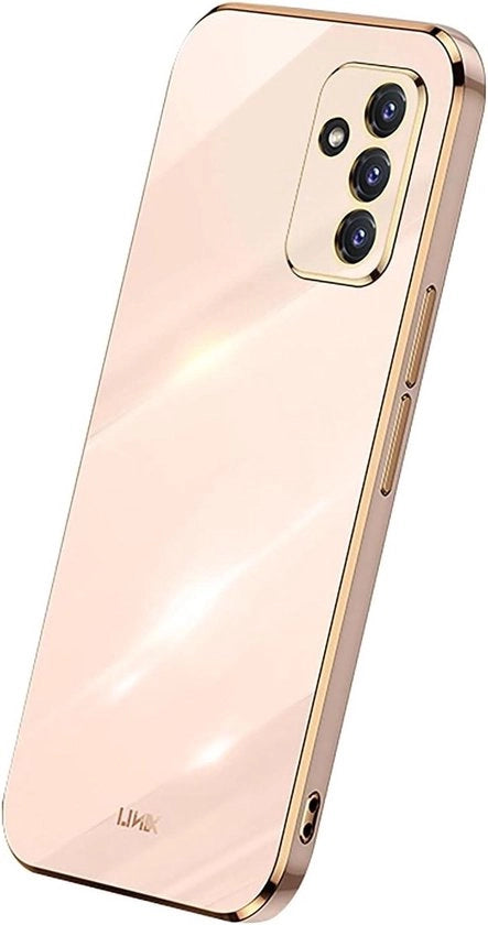 Hoesa TPU Premium per Samsung Galaxy A04s - Rosa - Protezione Schok con Elettroimpronta - Anti-Scalfittura - Alta Qualità - Protegge il Telefono dai Colpi