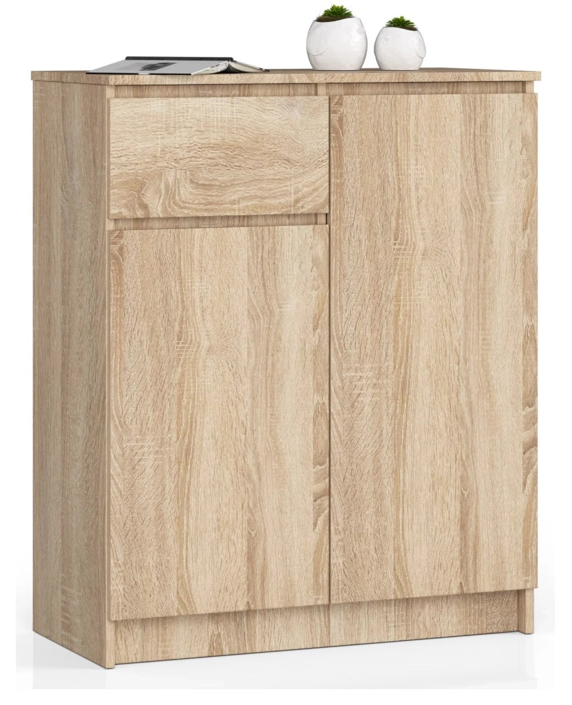 Cassettiera AKORD K80 Cassettiera Sonoma Quercia 80 cm 2 ante 1 cassetto 80x40x99 cm